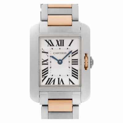Cartier w5310036 Tank Anglaise Quartz Female Stainless Steel Replica Watches