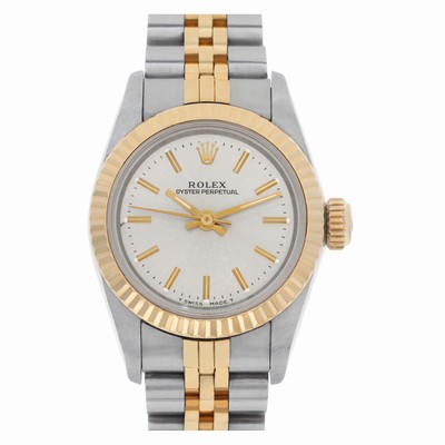 Rolex 67193 Oyster Perpetual Automatic Female 18k gold & Stainless Steel Replica Watches