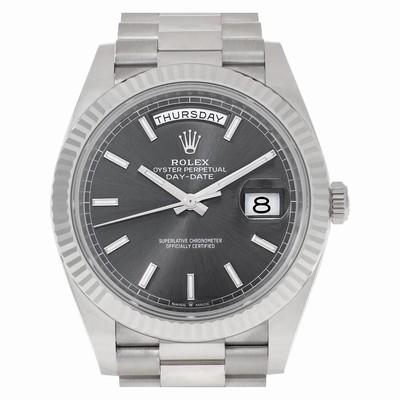 Rolex 228239 Day-Date 40 Automatic Male 18k White Gold Replica Watches