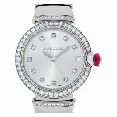 Bvlgari LU W 33 G Classic Automatic Female 18k White Gold Replica Watches