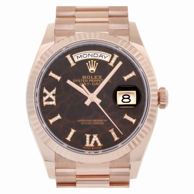 Rolex 128235 Day-Date Automatic Unisex 18k rose gold Replica Watches