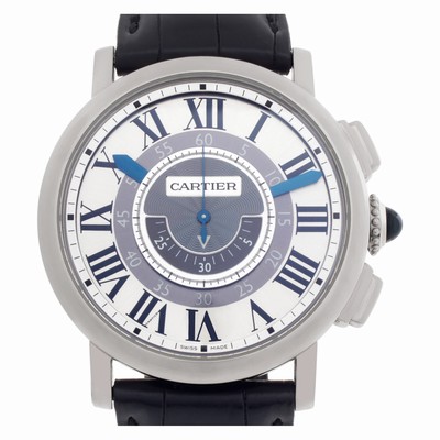 Cartier W1556051 Rotonde Manual Male 18k White Gold Replica Watches