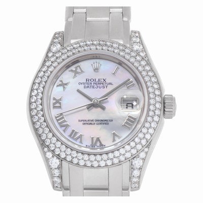Rolex 80959 Pearlmaster Automatic Female 18k White Gold Replica Watches