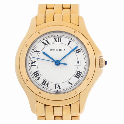 Cartier 887904 Cougar Quartz Unisex 18k yellow gold Replica Watches