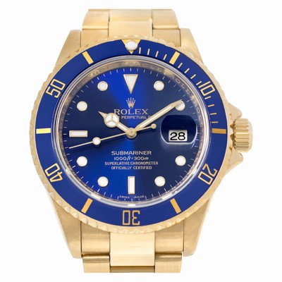 Rolex 16618 Submariner Automatic Male 18k yellow gold Replica Watches