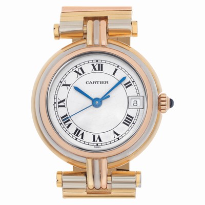 Cartier Cartier 1344 Vendome Quartz Female 18k White, Yellow & Pink Gold Replica Watches