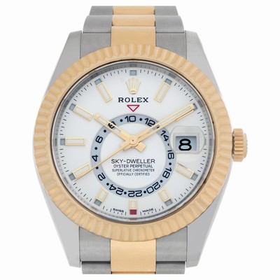 Rolex 326933 Sky-Dweller Automatic Male 18k gold & Stainless Steel Replica Watches