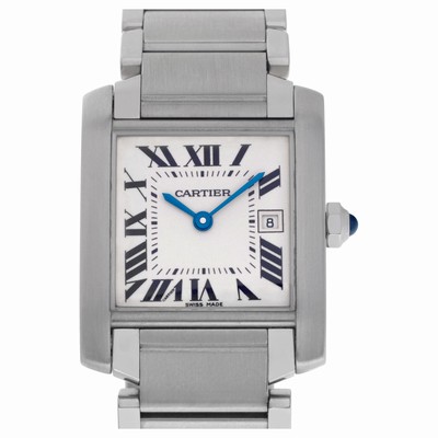 Cartier W51011Q3 Tank Francaise Quartz Male Stainless Steel Replica Watches