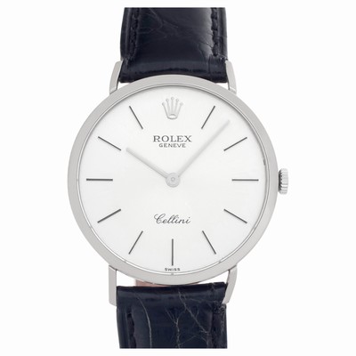 Rolex 4112 Cellini Manual Male 18k White Gold Replica Watches
