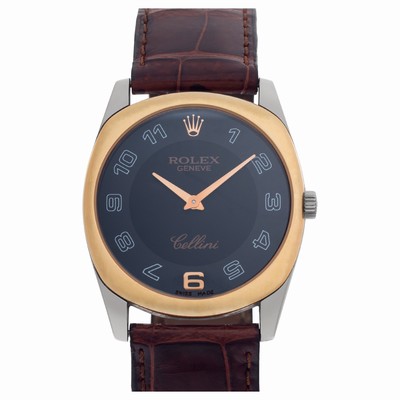 Rolex 4233 Cellini Manual Male 18k rose & white gold Replica Watches