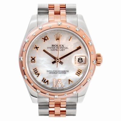 Rolex 178341 Datejust Automatic Female 18k rose gold & stainless steel Replica Watches