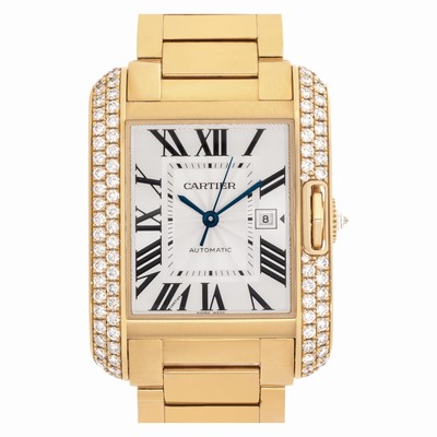 Cartier WT100003 Tank Anglaise Automatic Unisex 18k Yellow Gold Replica Watches