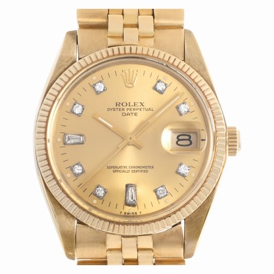 Rolex 1503 Date Automatic Unisex 14k yellow gold Replica Watches