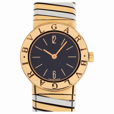 Bvlgari BB23 2T Tubogas Quartz Female 18k White & Yellow Gold Replica Watches