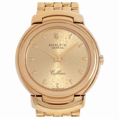 Rolex 6622 Cellini Quartz Unisex 18k yellow gold Replica Watches