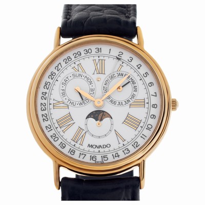 Movado 87-03-862 Annual Calendar Quartz Unisex Gold Fill Replica Watches