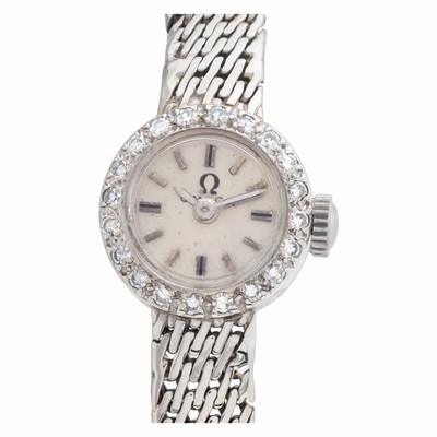 Omega Omega 3862 Cocktail Manual Female 14k White Gold Replica Watches