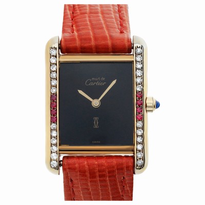 Cartier 388001 Tank Quartz Female Gold Fill Replica Watches