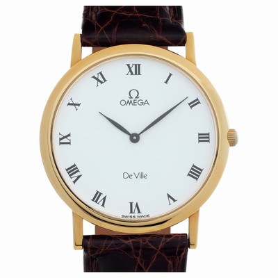 Omega 54131296 Classic Quartz Male 18k yellow gold Replica Watches