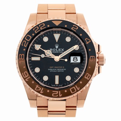 Rolex 126715CHNR GMT-Master II Automatic Unisex 18k rose gold Replica Watches