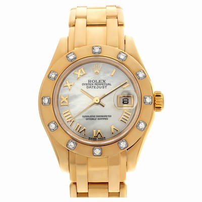 Rolex 80318 Pearlmaster Automatic Female 18k Yellow Gold Replica Watches