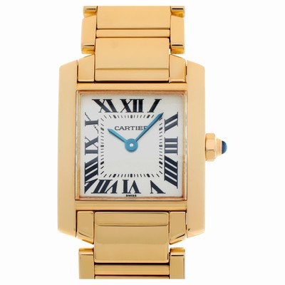 Cartier W50002N2 Tank Francaise Quartz Female 18k yellow gold Replica Watches