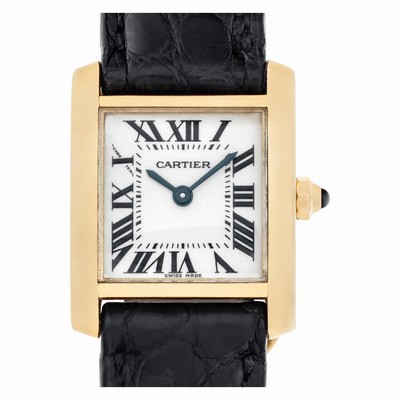 Cartier 2385 Tank Francaise Quartz Female 18k yellow gold Replica Watches