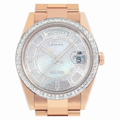 Rolex 118395BR Day-Date Automatic Unisex 18k rose gold Replica Watches