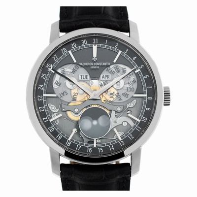 Vacheron Constantin 4020T/000G-B655 Traditionnelle Automatic Male 18k White Gold Replica Watches