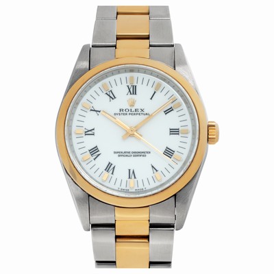 Rolex 14203 Oyster Perpetual Automatic Unisex 18k gold & Stainless Steel Replica Watches